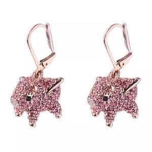 Kate Spade Flying Pig Crystal Earrings